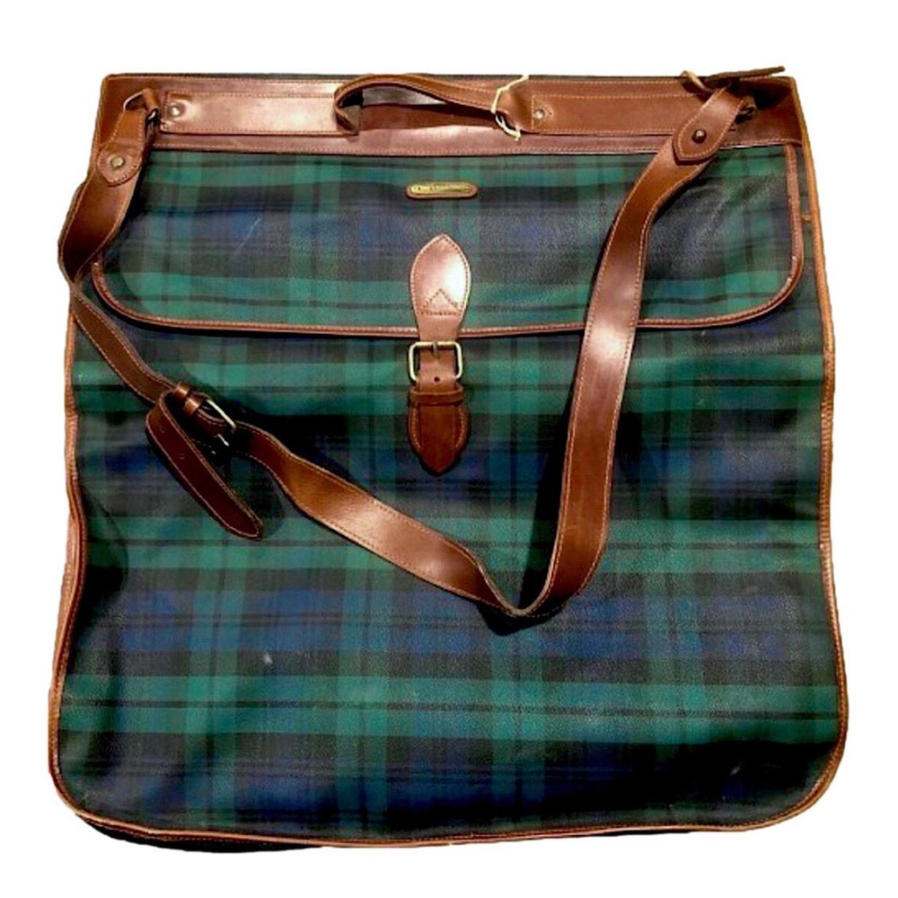 Vintage RALPH LAUREN Black Watch Hanging Valet Clothing Garment Bag